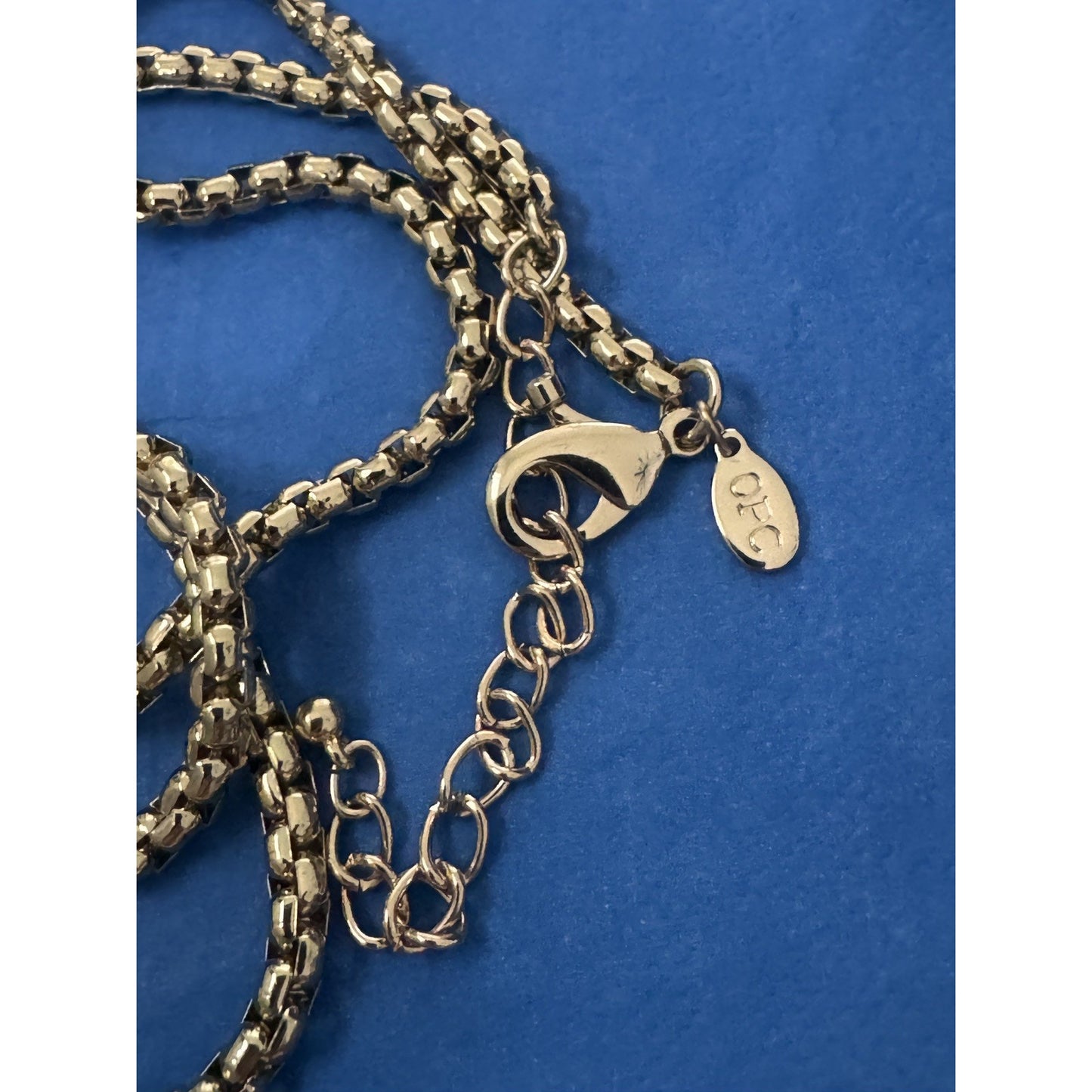 Vintage OPC Gold Tone Long Necklace Chain 34” Plus 3” Extender 56g