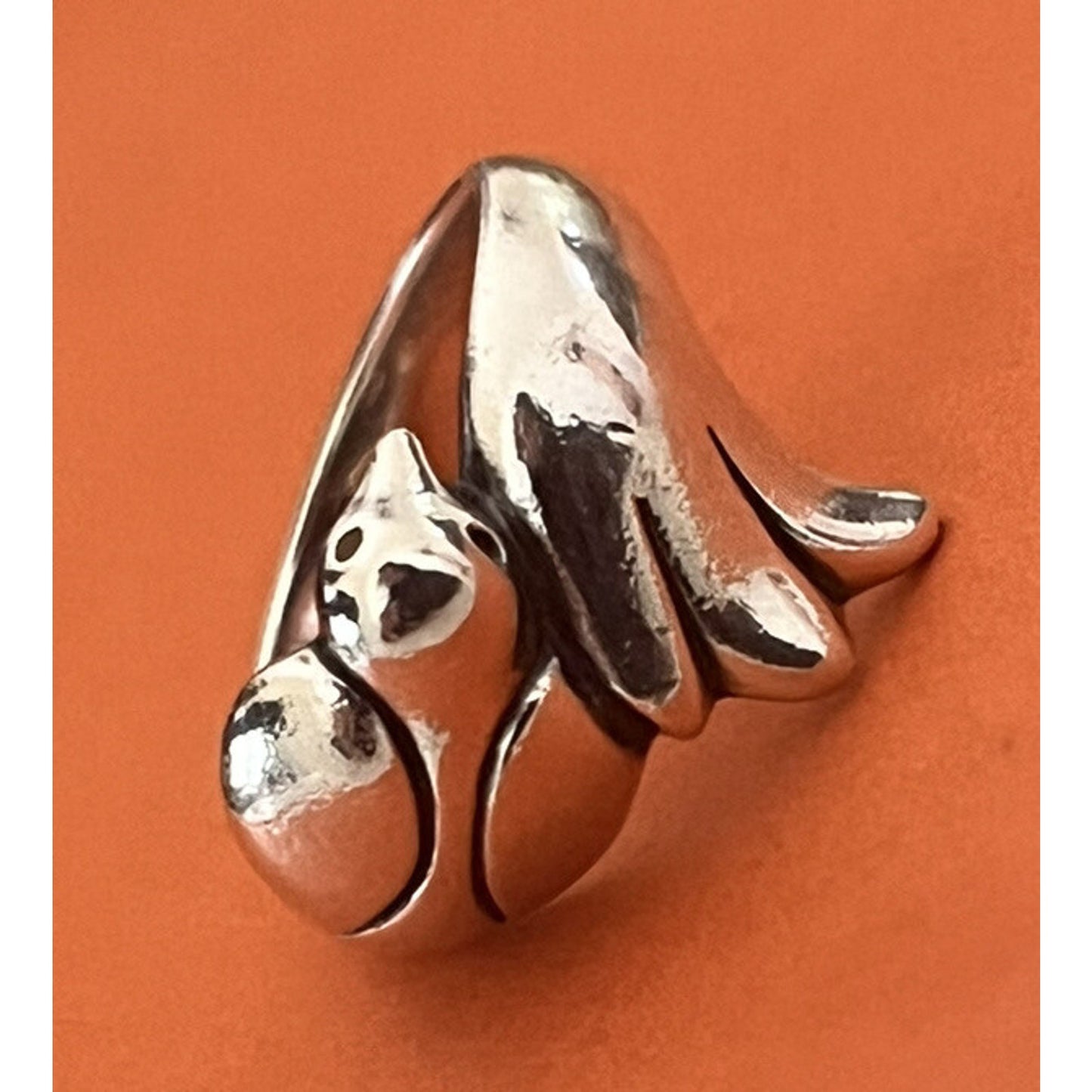 James Avery Retired Sterling Silver Bird Wrap Ring Size 5 Pre-Owned