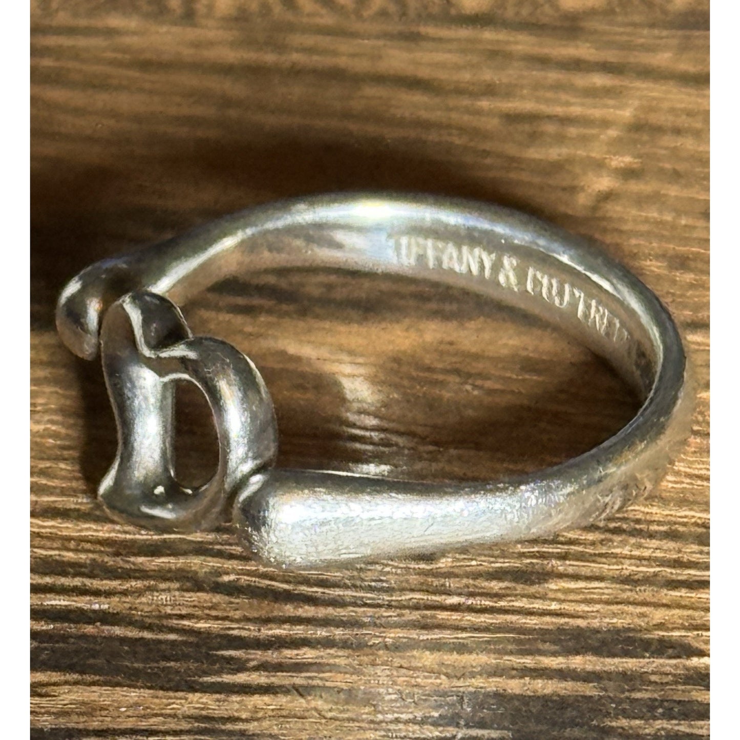 Tiffany & Co Elsa Peretti Sterling Silver 925 Open Heart Ring Size 5.5