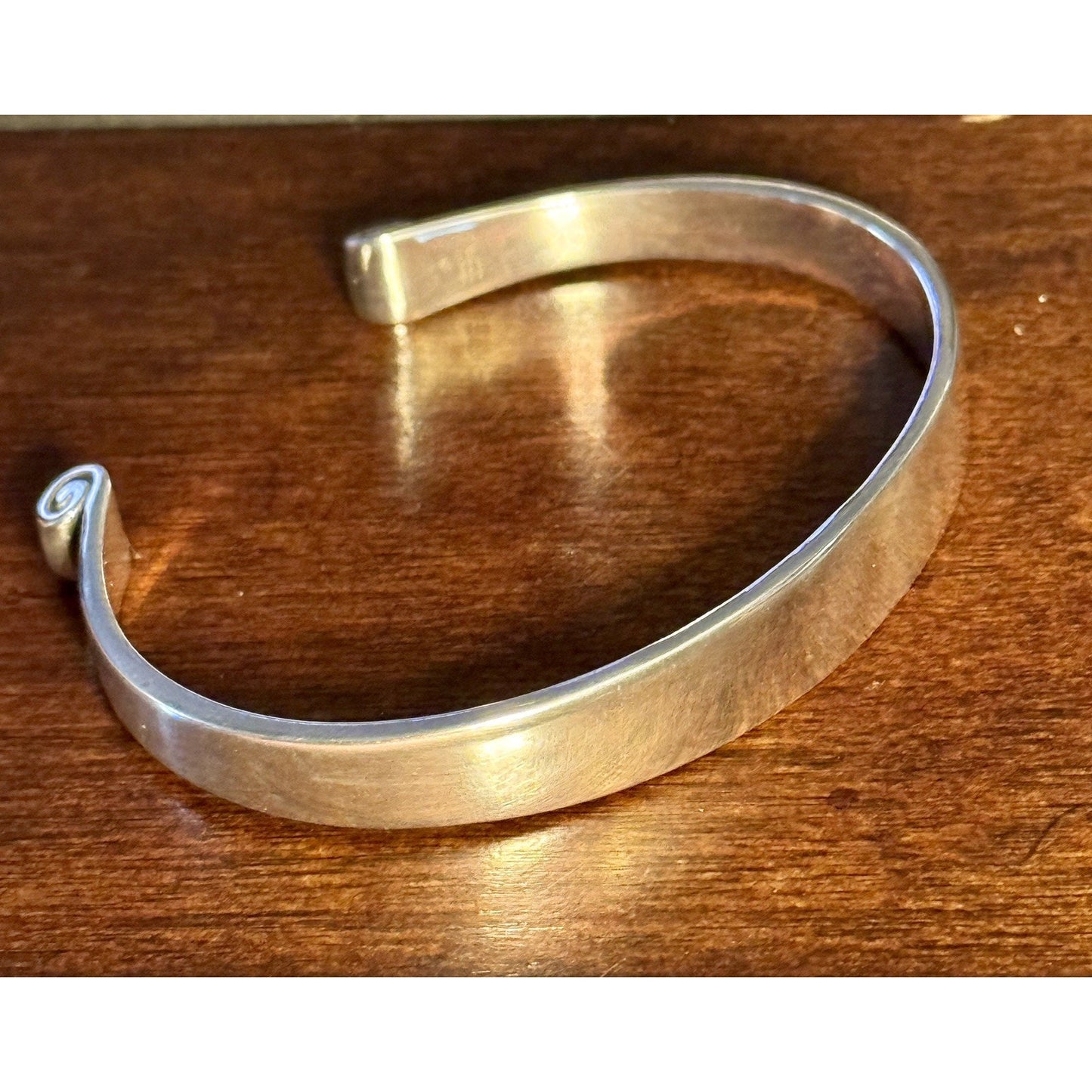 Retired James Avery Sterling Silver Greek Scroll Cuff Bangle Bracelet Pre-Owned