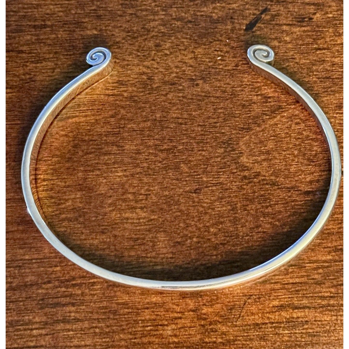 Retired James Avery Sterling Silver Greek Scroll Cuff Bangle Bracelet Pre-Owned