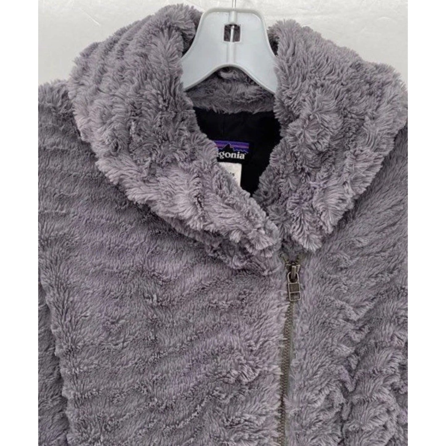 PATAGONIA Womens Gray Faux Fur Lined Zippered Vest Size Medium
