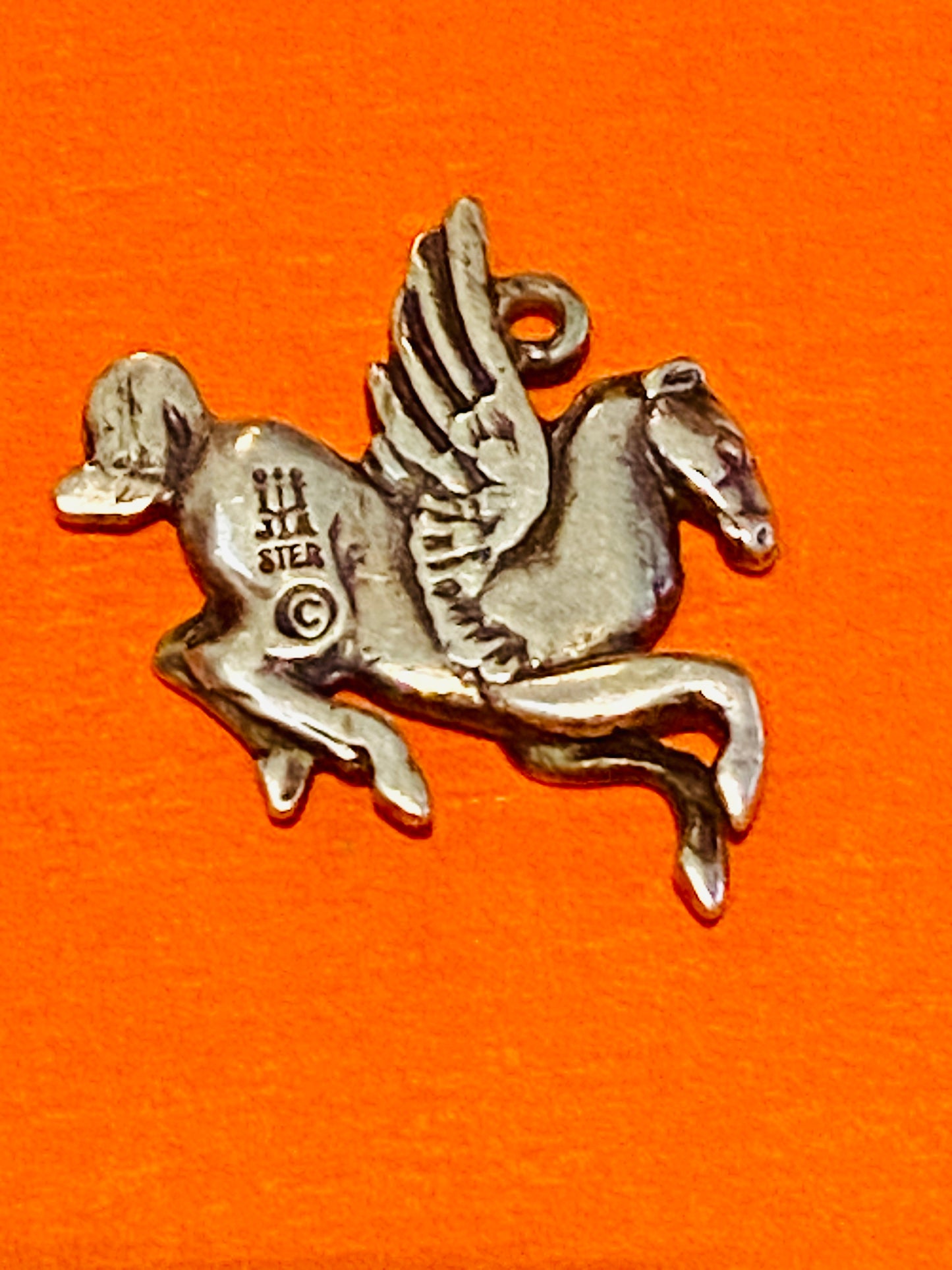 Preowned James Avery RARE Retired Silver Pegasus Charm