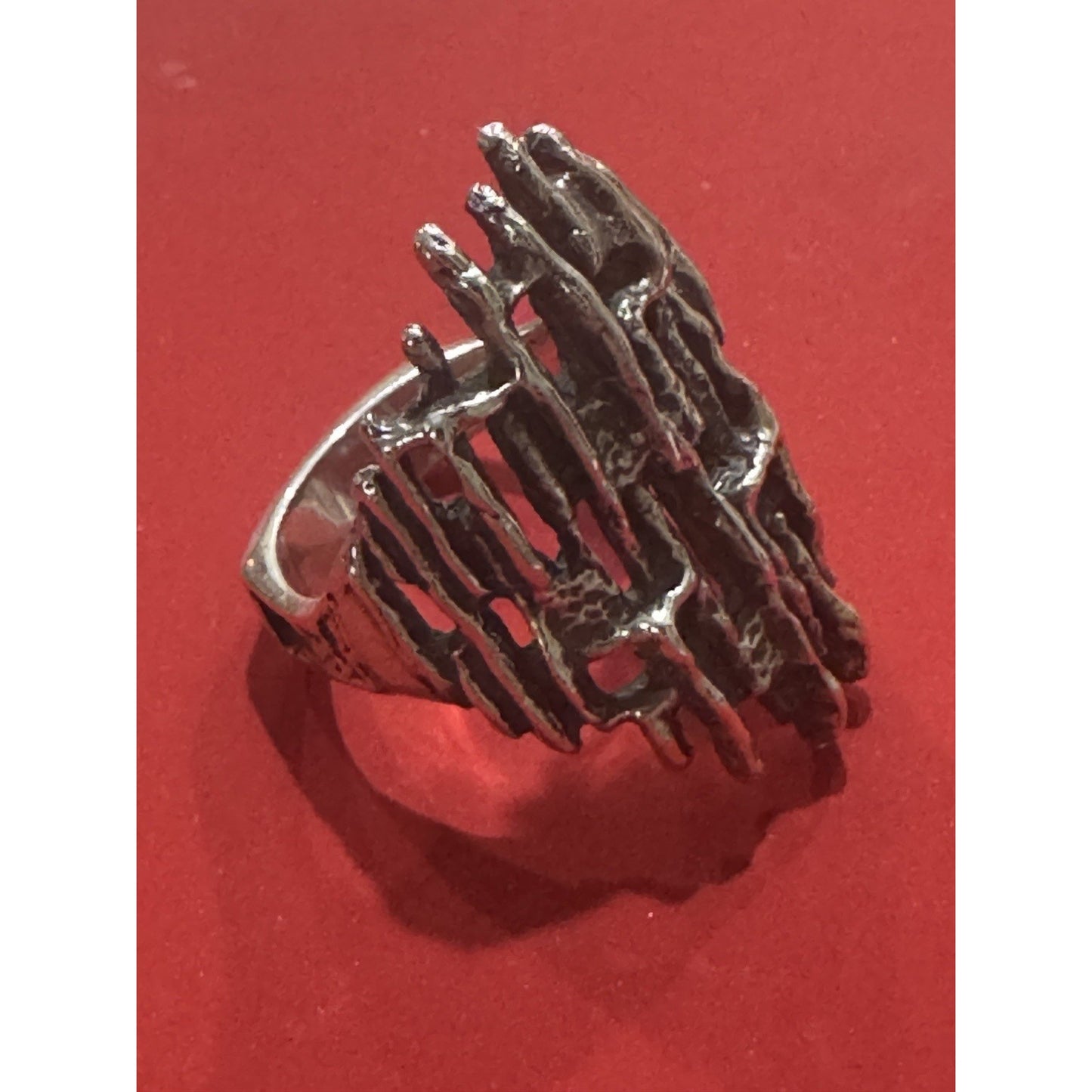 James Avery Retired Sterling Silver Brutalist Ring Size 8.5 Pre-Owned