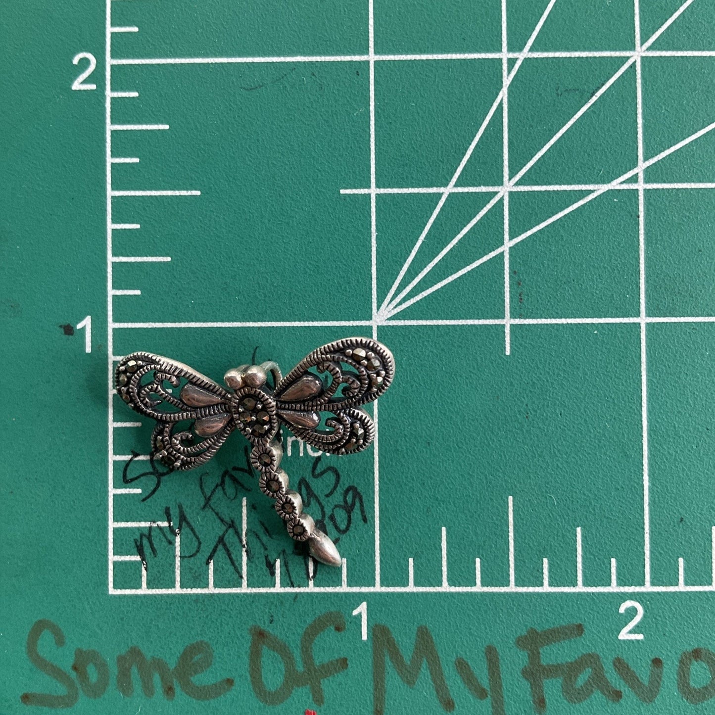 Sterling Silver Marcasite Dragonfly Pendant