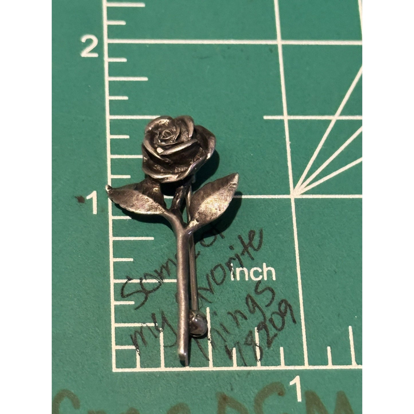 Vintage James Avery Retired Sterling Silver 925 Rose Flower Brooch Pin