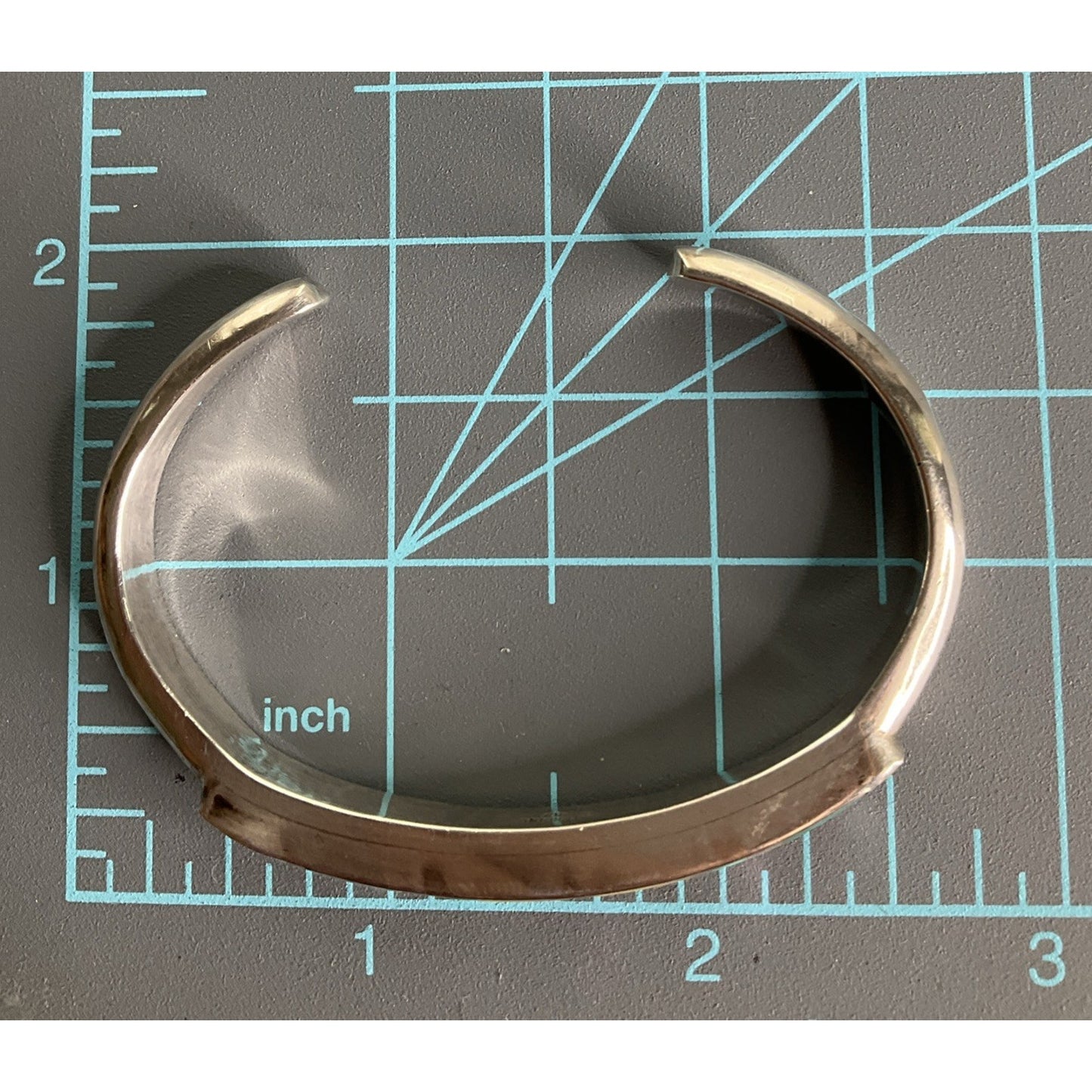 Vintage SKJ Sterling Silver Turquoise Inlay Cuff Bracelet 26g