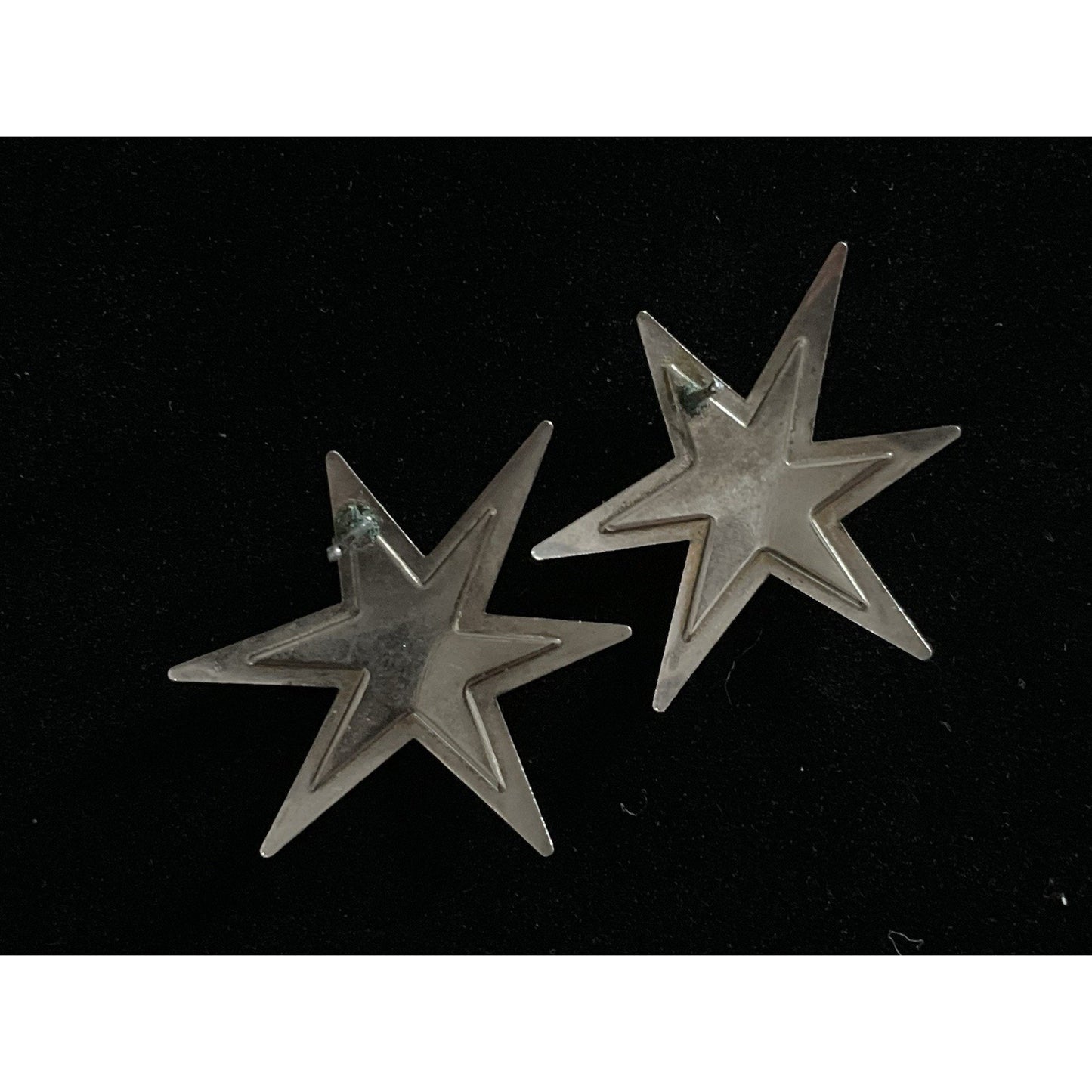 Turquoise Star Earrings Silver Tone Celestial Statement Stud Earrings Boho