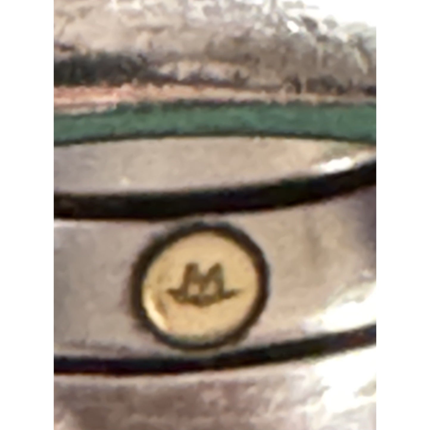 Vintage Sterling Silver Aquamarine Ring 3 Stone Artisan Size 7.5 10.7g