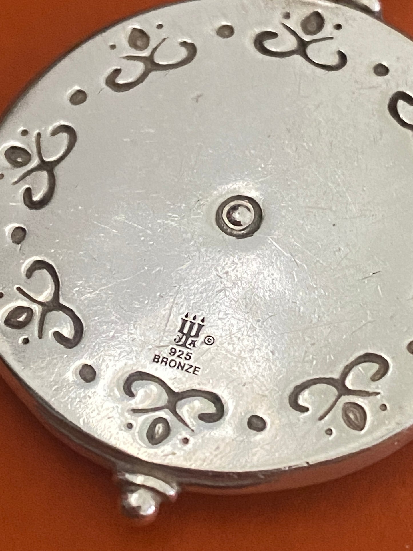 Pre-Owned James Avery HTF Silver and Bronze Scrolled Butterfly Pendant