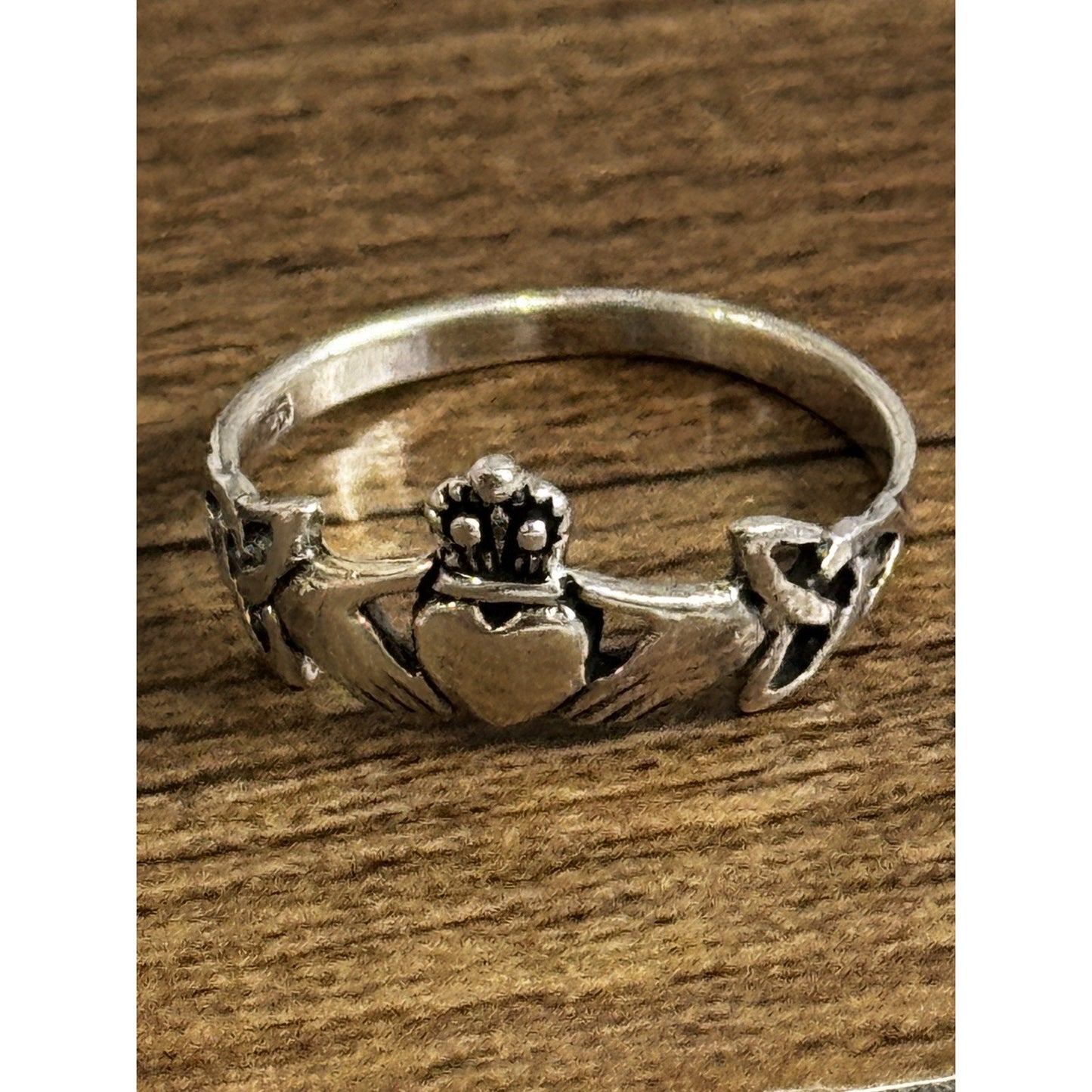 Vintage Sterling Silver 925 Claddagh Ring Size 10
