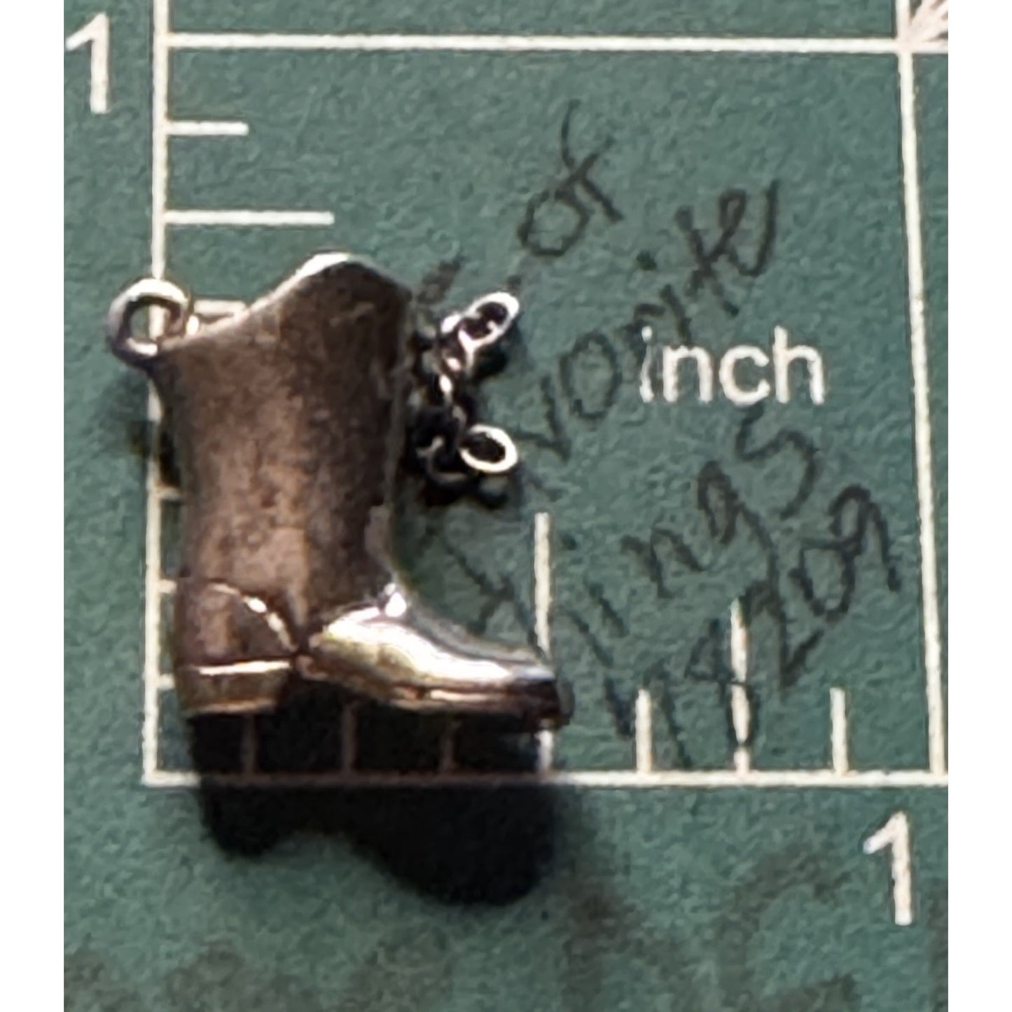 Vintage Sterling Silver 3D Drill Team Dance Boot 925 Charm