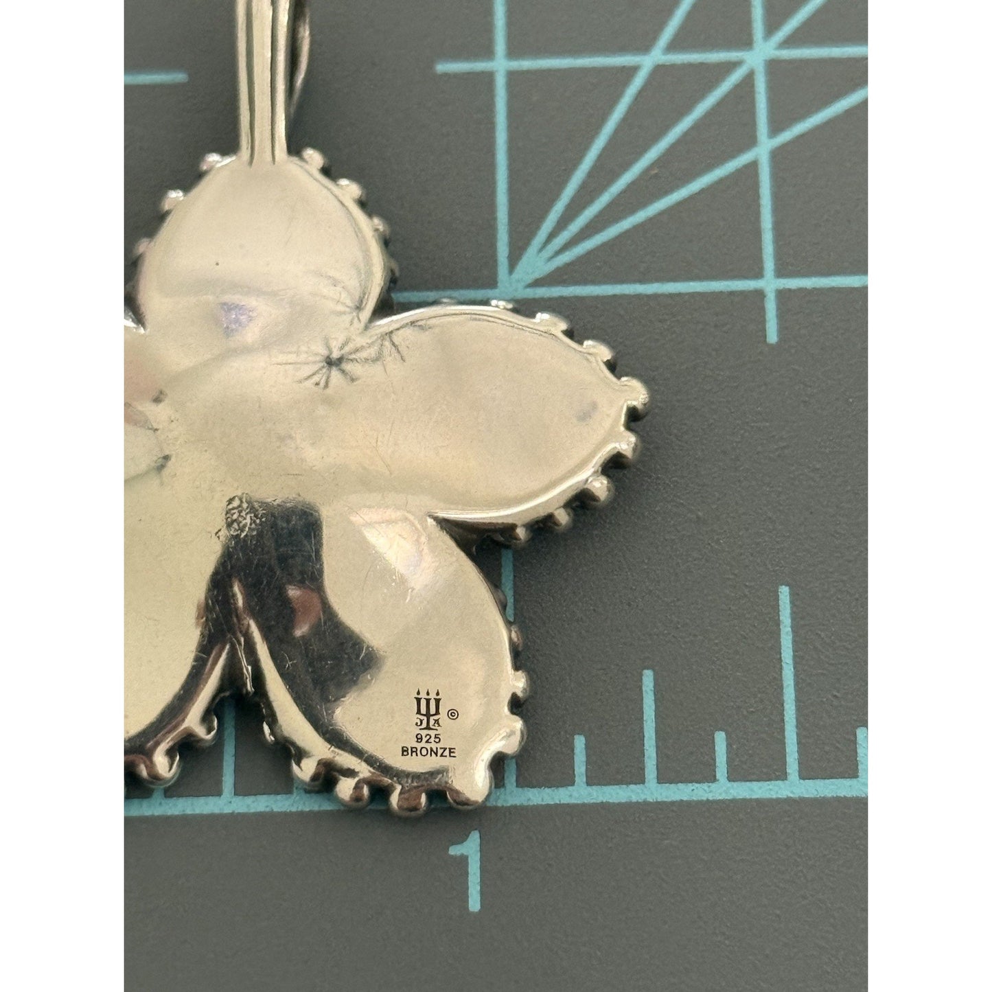 James Avery Retired Sterling Silver And Bronze Beaded Festive Flower Pendant Pre-Owned