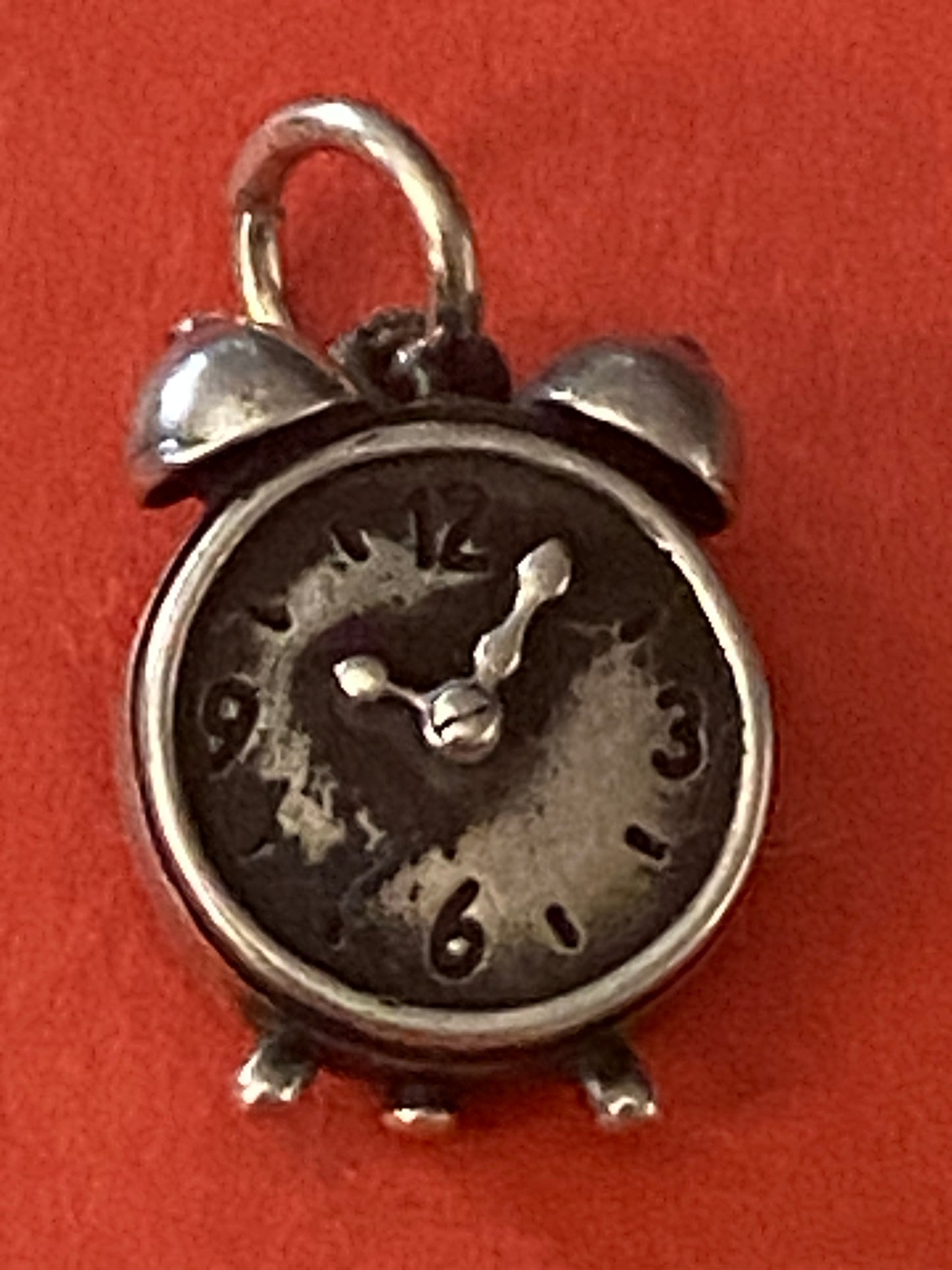 Pre Owned James Avery Retired 3D Silver Alarm Clock Super Cute and Detailed!!