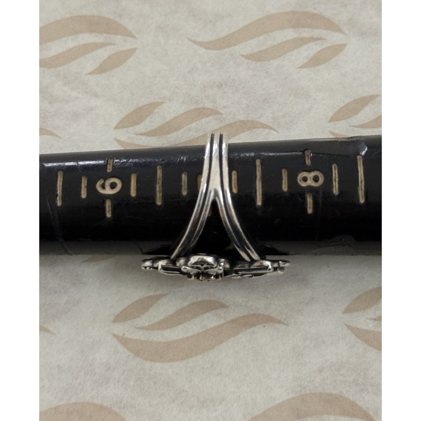 Pre owned James Avery Retired Sterling Silver/ Bronze La Vida Nueva Cross Ring Size 7