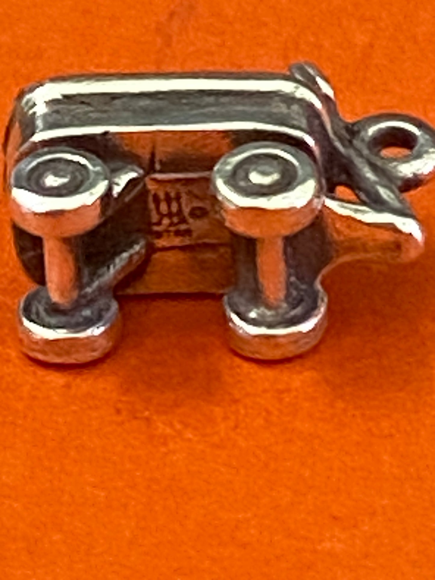 Preowned James Avery Retired Hard to Find Silver Wagon Radio Flyer Charm