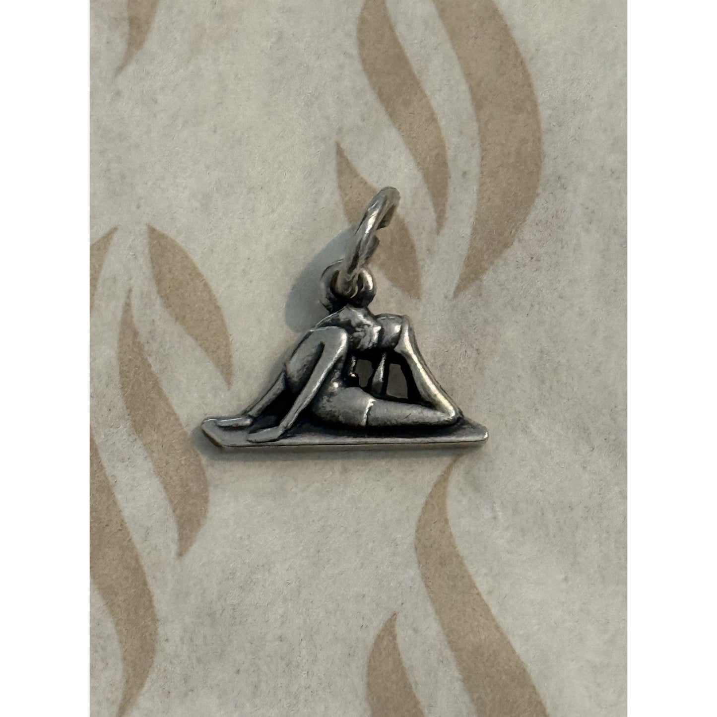 James Avery Sterling Silver Retired Gymnast Yoga Charm Pre-Owned