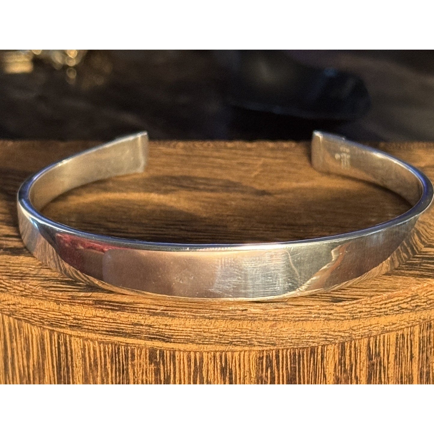 Retired James Avery Sterling Silver Greek Scroll Cuff Bangle Bracelet Pre-Owned