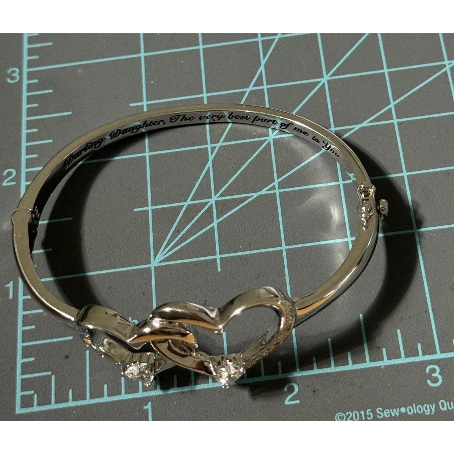 BNWOT Bradford Exchange Best Part Of Me Diamond And Topaz Bracelet For Daughter