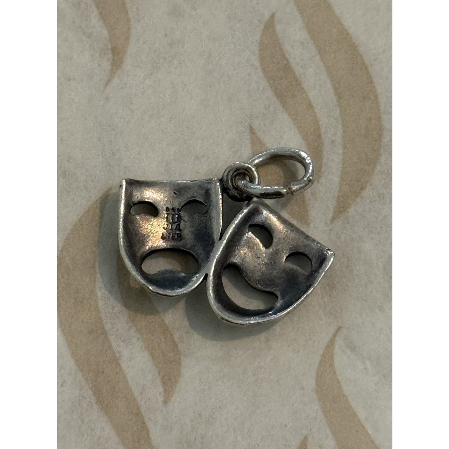 James Avery Retired Sterling Silver Drama Theater Mask Charm Pre-Owned