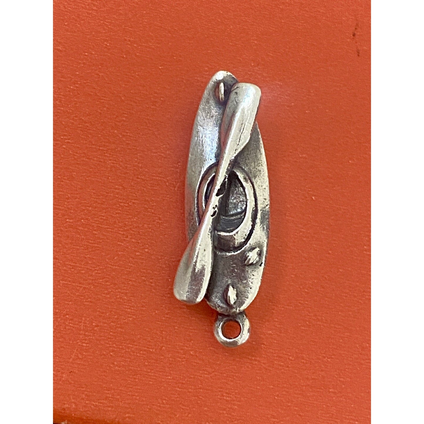 James Avery Retired Hard to Find Rare Kayak Silver Charm Pre-Owned