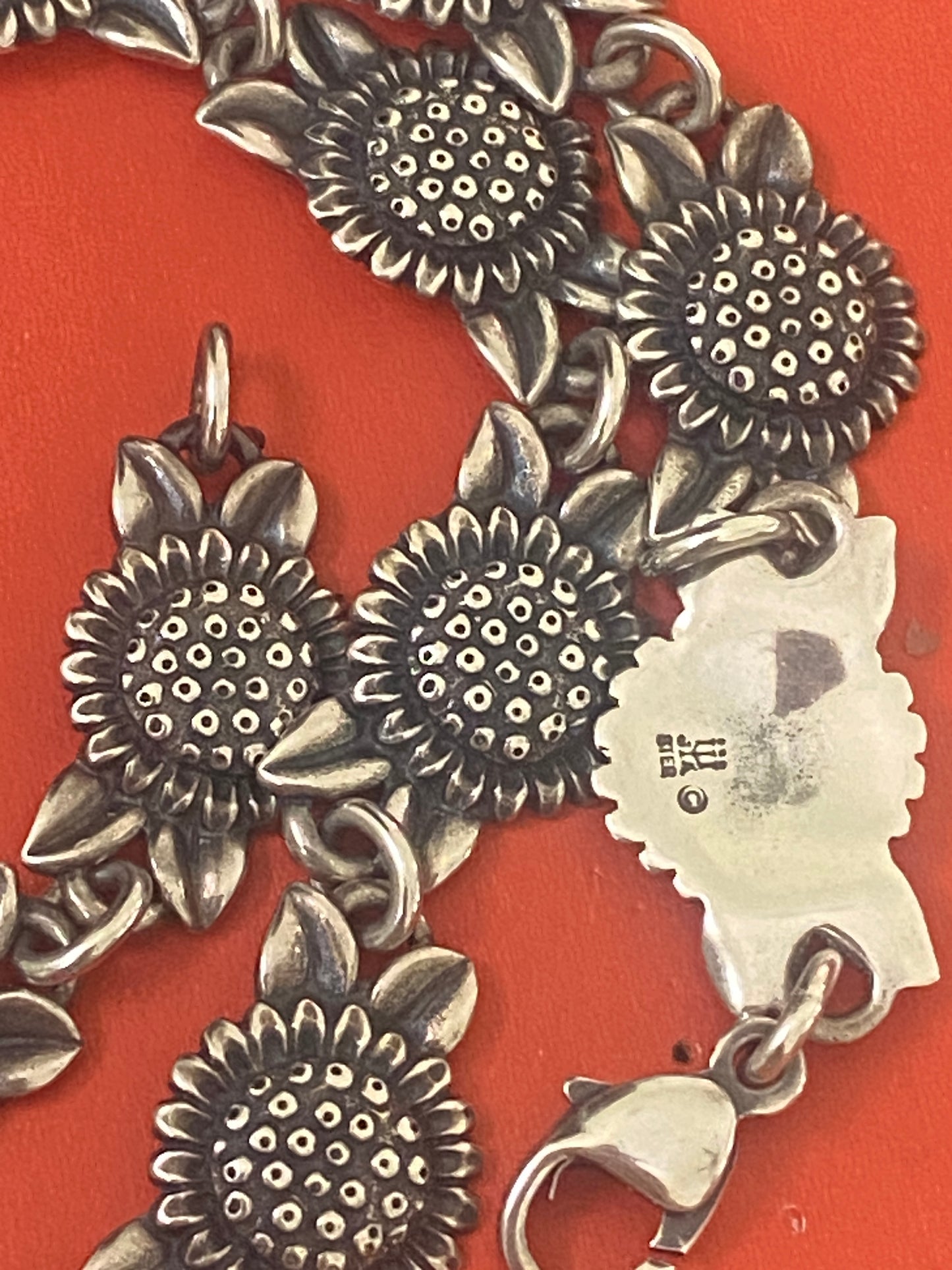 Preowned James Avery Retired Rare HTF SUNFLOWER Necklace
