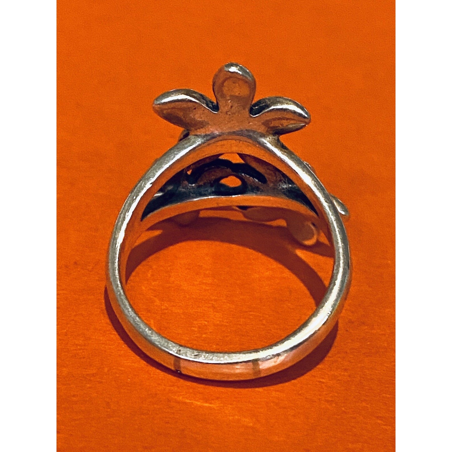 James Avery Retired Silver Triple Daisy Flower Bouquet Ring Size 8 Pre-Owned