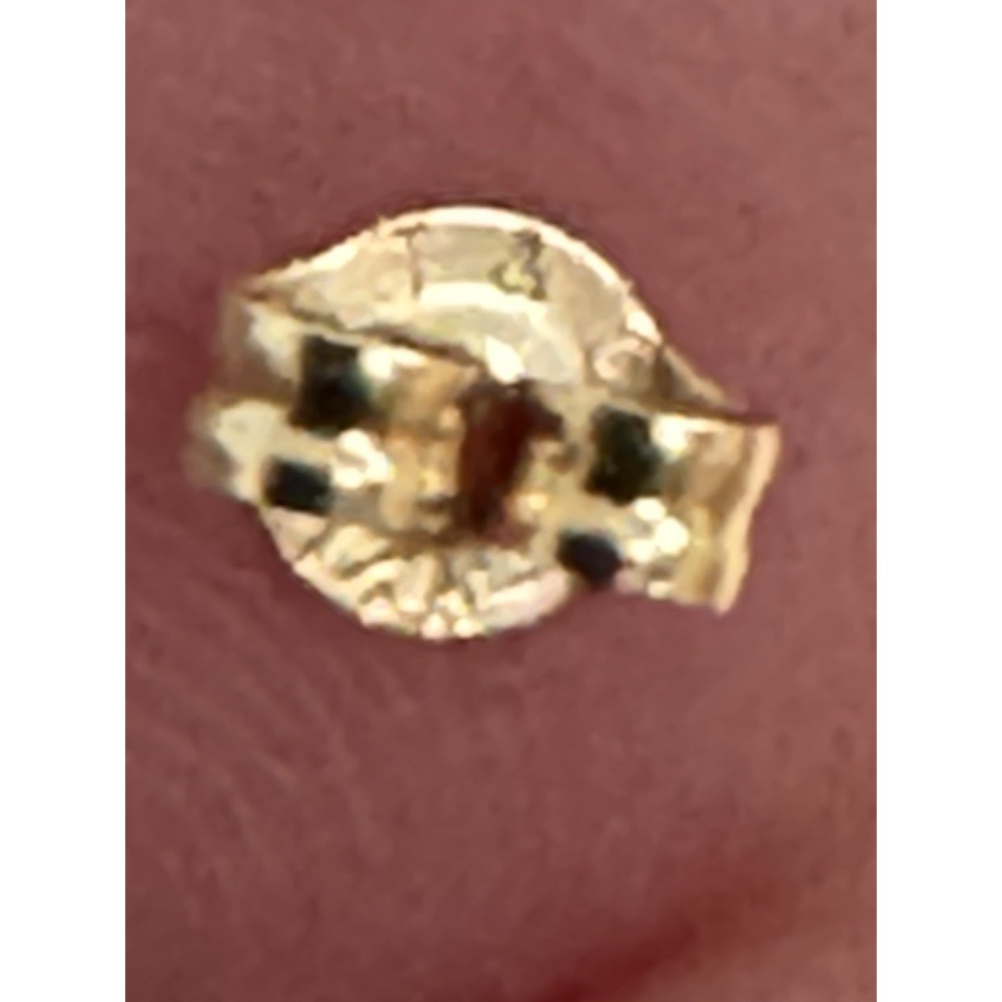 Vintage T&C 14k Gold Garnet Stud Earrings January Birthstone