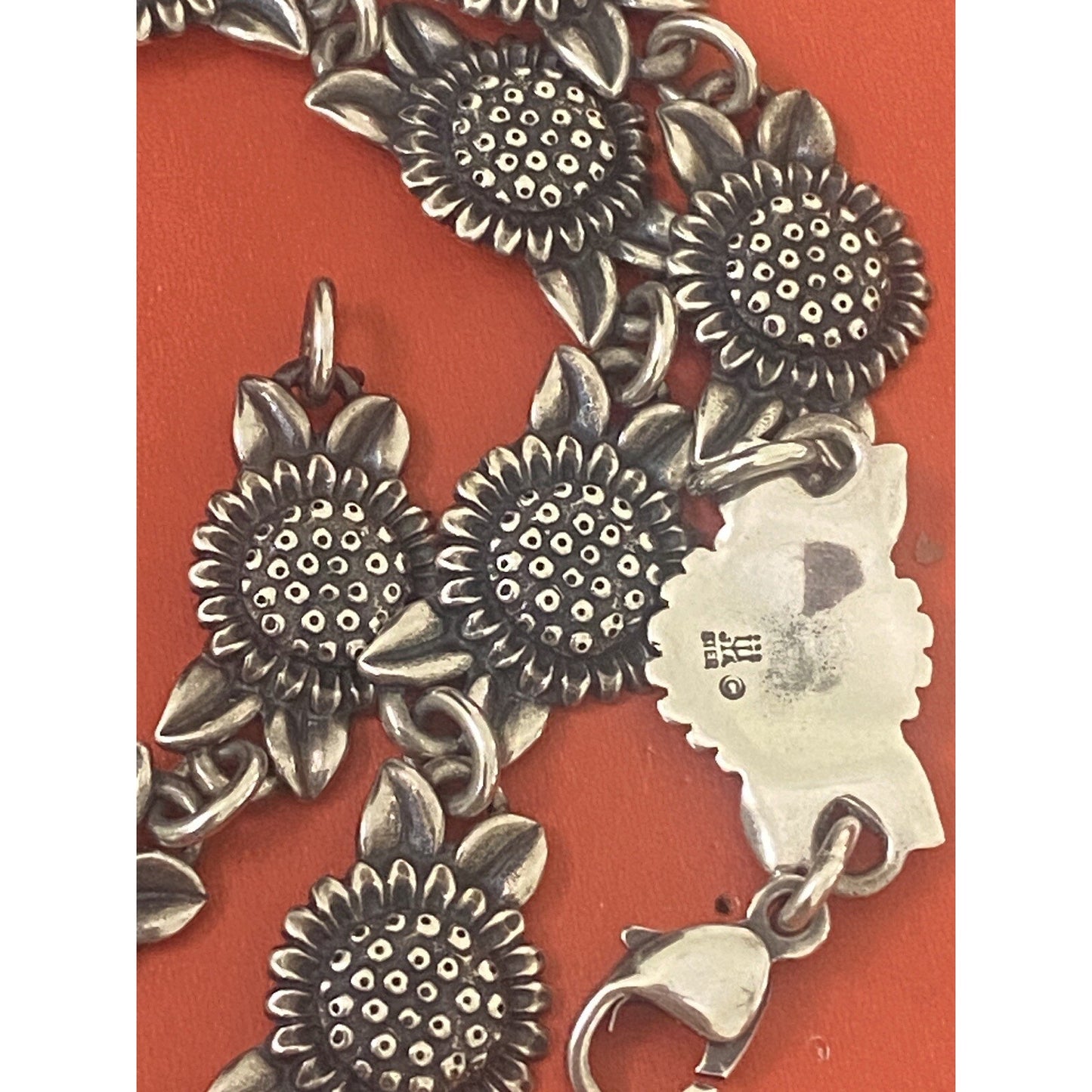 James Avery Retired Rare HTF Silver Sunflower Necklace Pre-Owned