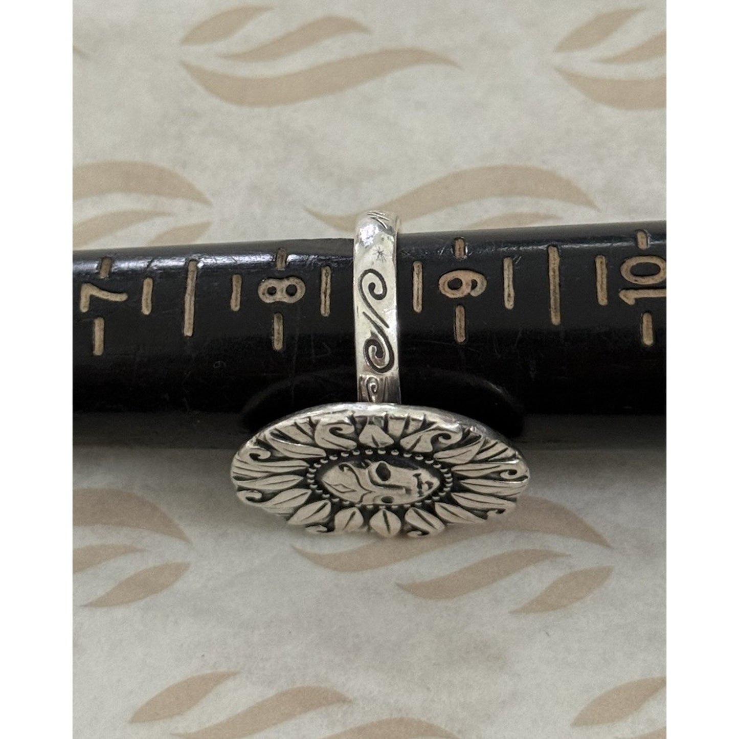 Pre owned James Avery Retired HTF Sterling Silver YOU ARE MY SUNSHINE Sun Ring Size 8.5