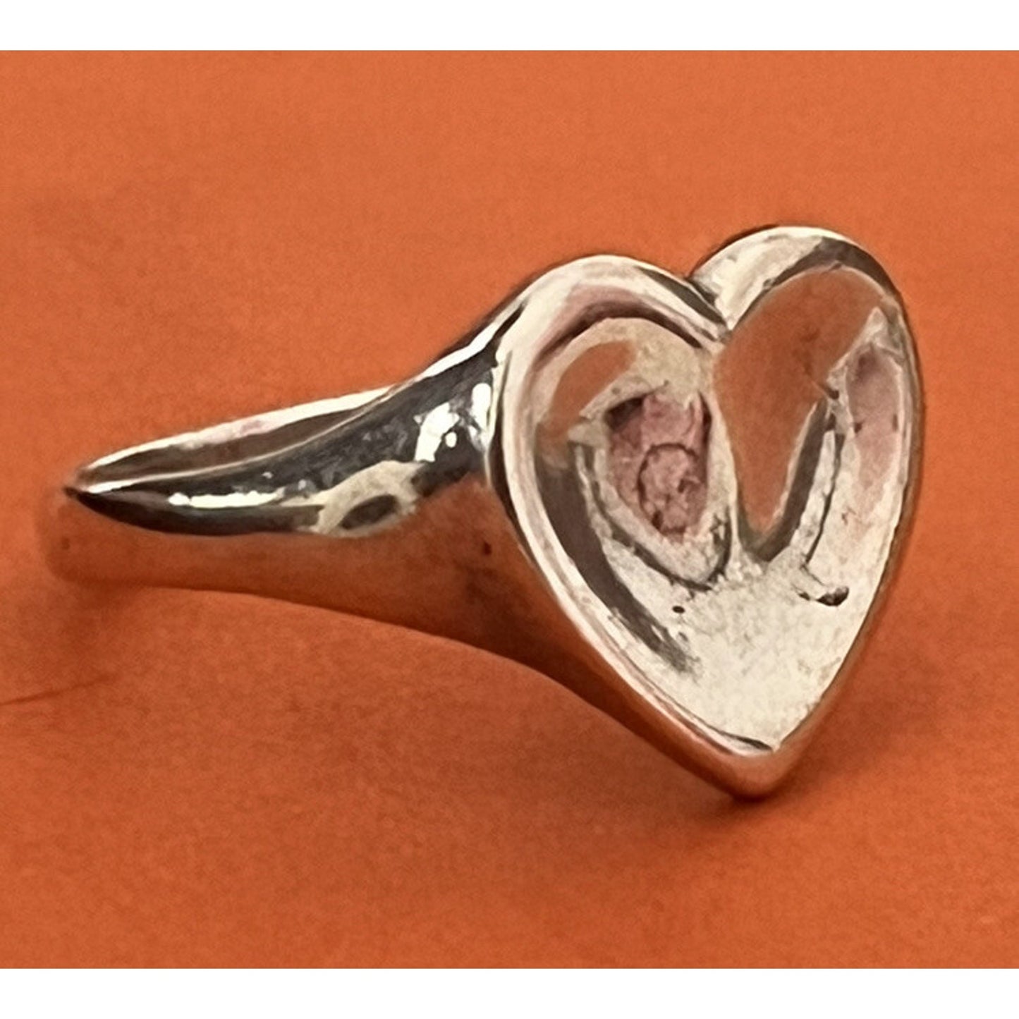 James Avery Retired Sterling Silver Vintage Heart Ring Size 5 Pre-Owned