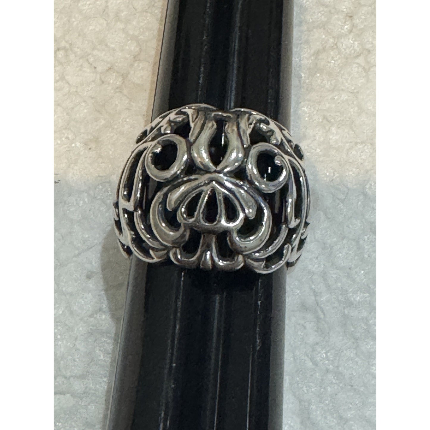Carolyn Pollack Relios Sterling Silver Scroll Open Work Ring Size 6.5 Pre-Owned