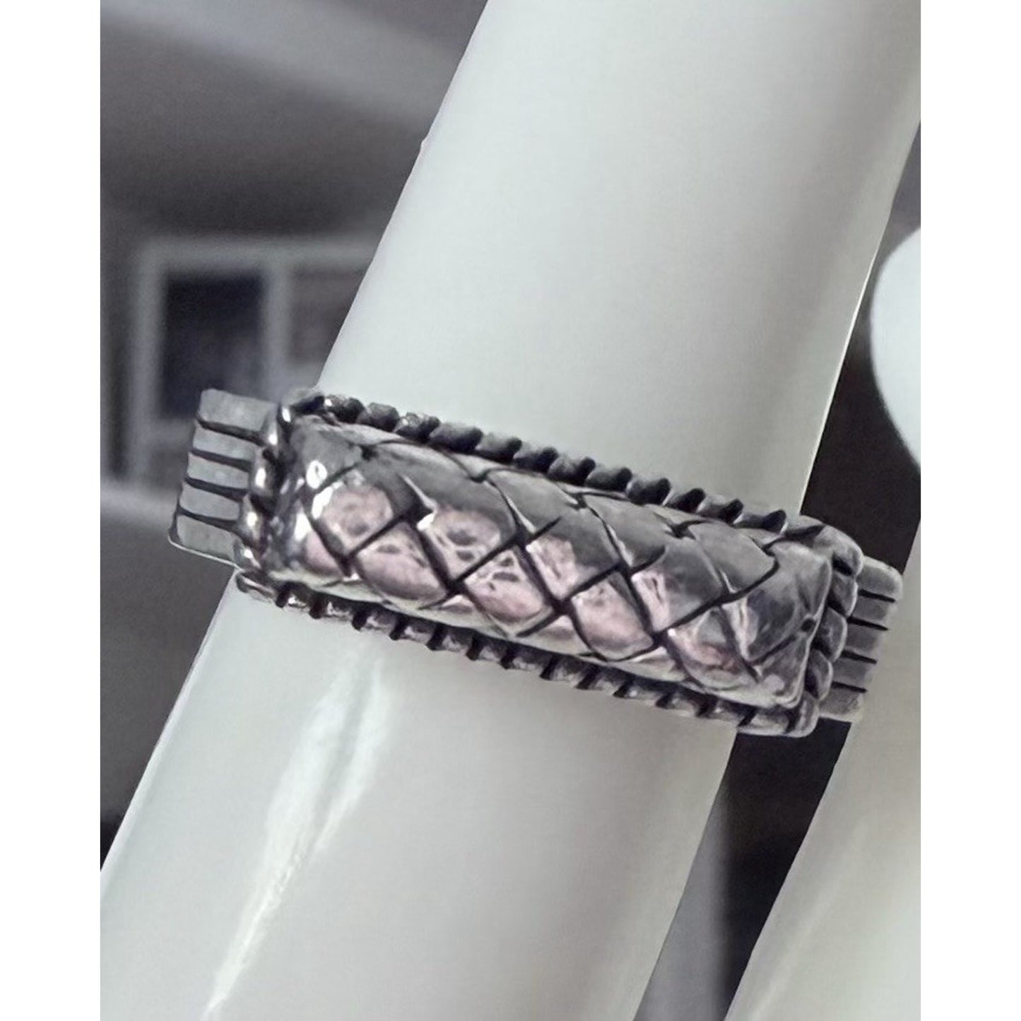 Vintage Brighton 925 Sterling Silver Woven Basket Weave Ring Statement Size 6