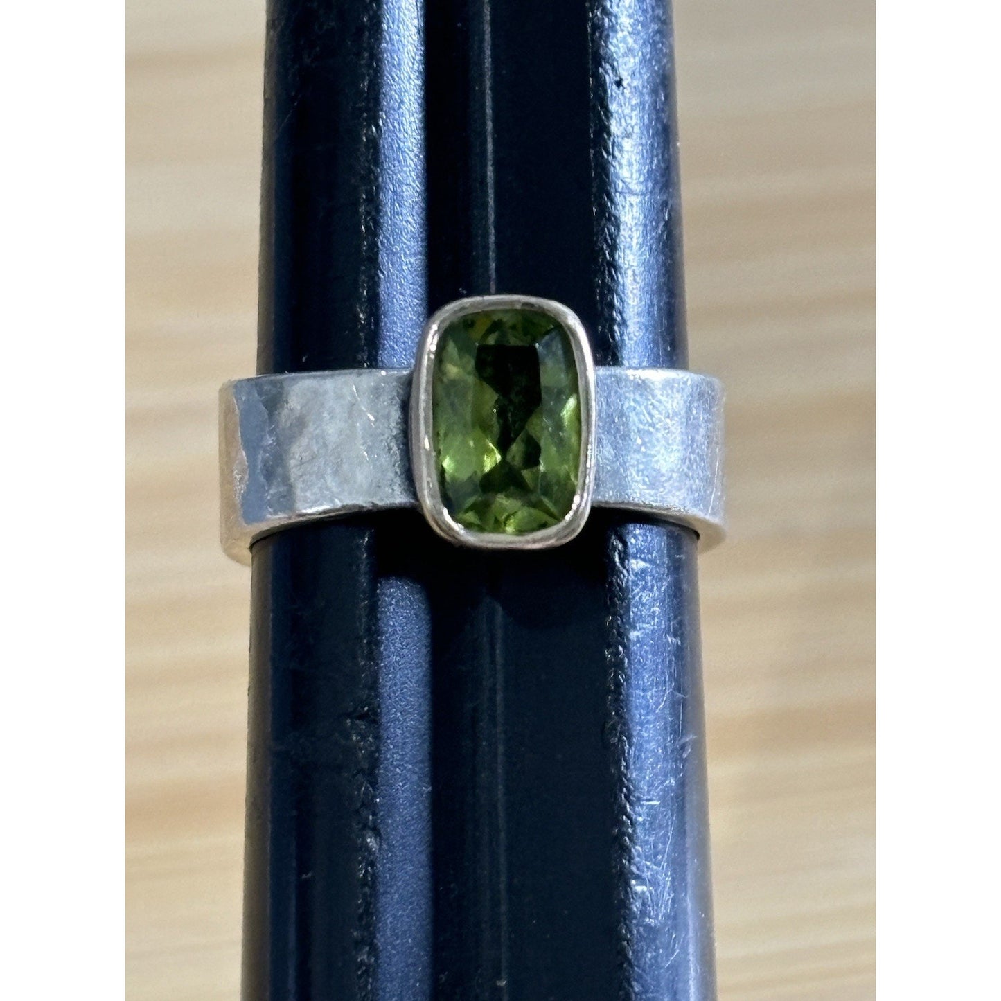 Pre Owned James Avery Retired 14k Gold & Sterling Silver Graciela Green Peridot Ring Sz 9