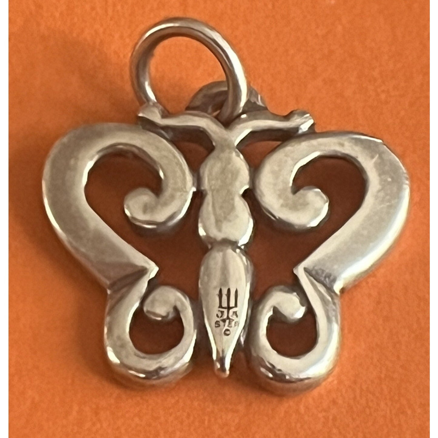 James Avery Retired Sterling Silver Butterfly Pendant Or Charm Pre-Owned