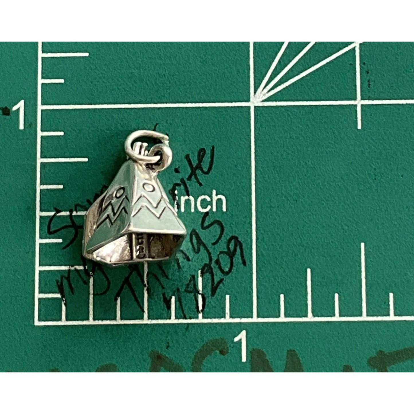 925 Sterling Silver Teepee Charm Pendant Southwestern Native Style