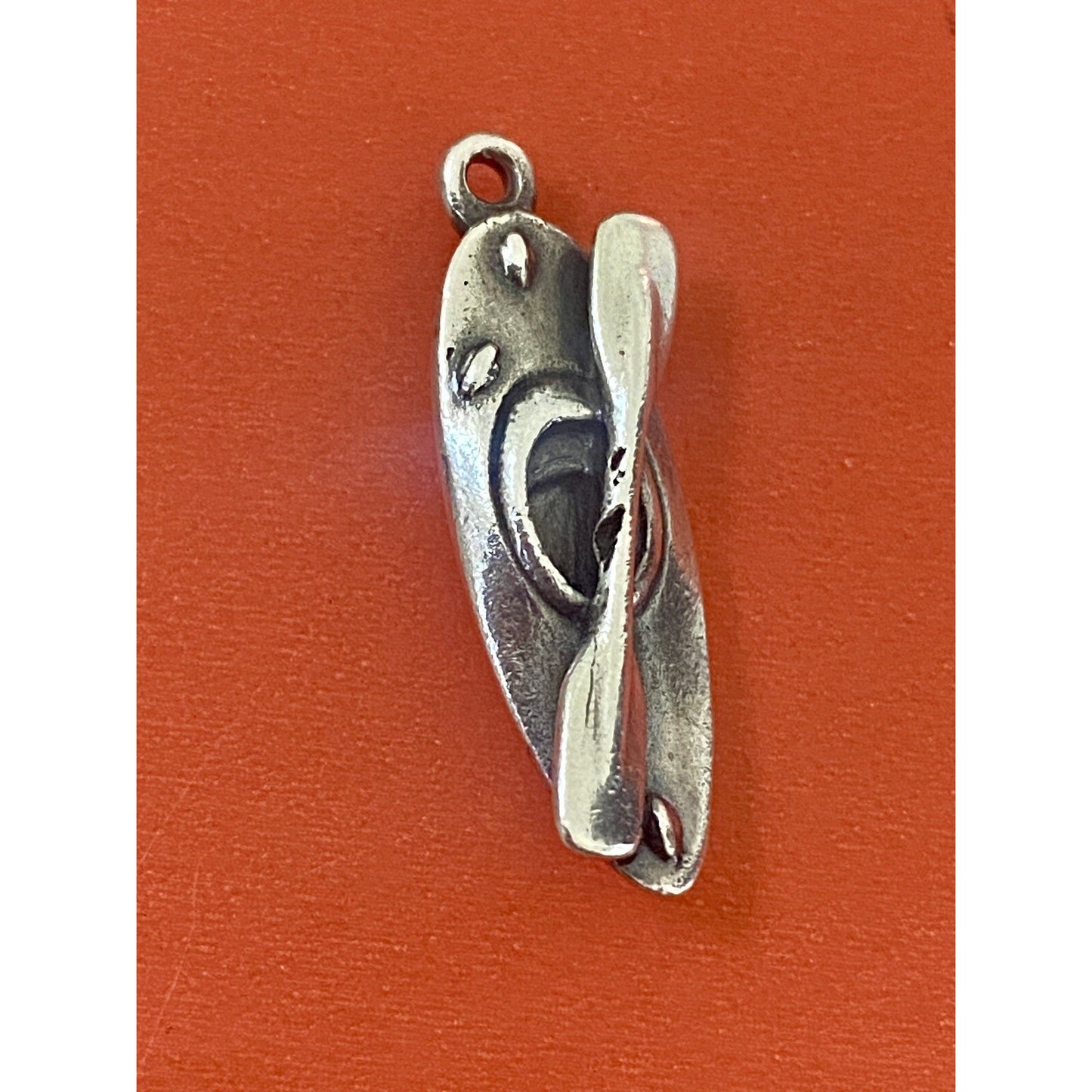 James Avery Retired Hard to Find Rare Kayak Silver Charm Pre-Owned