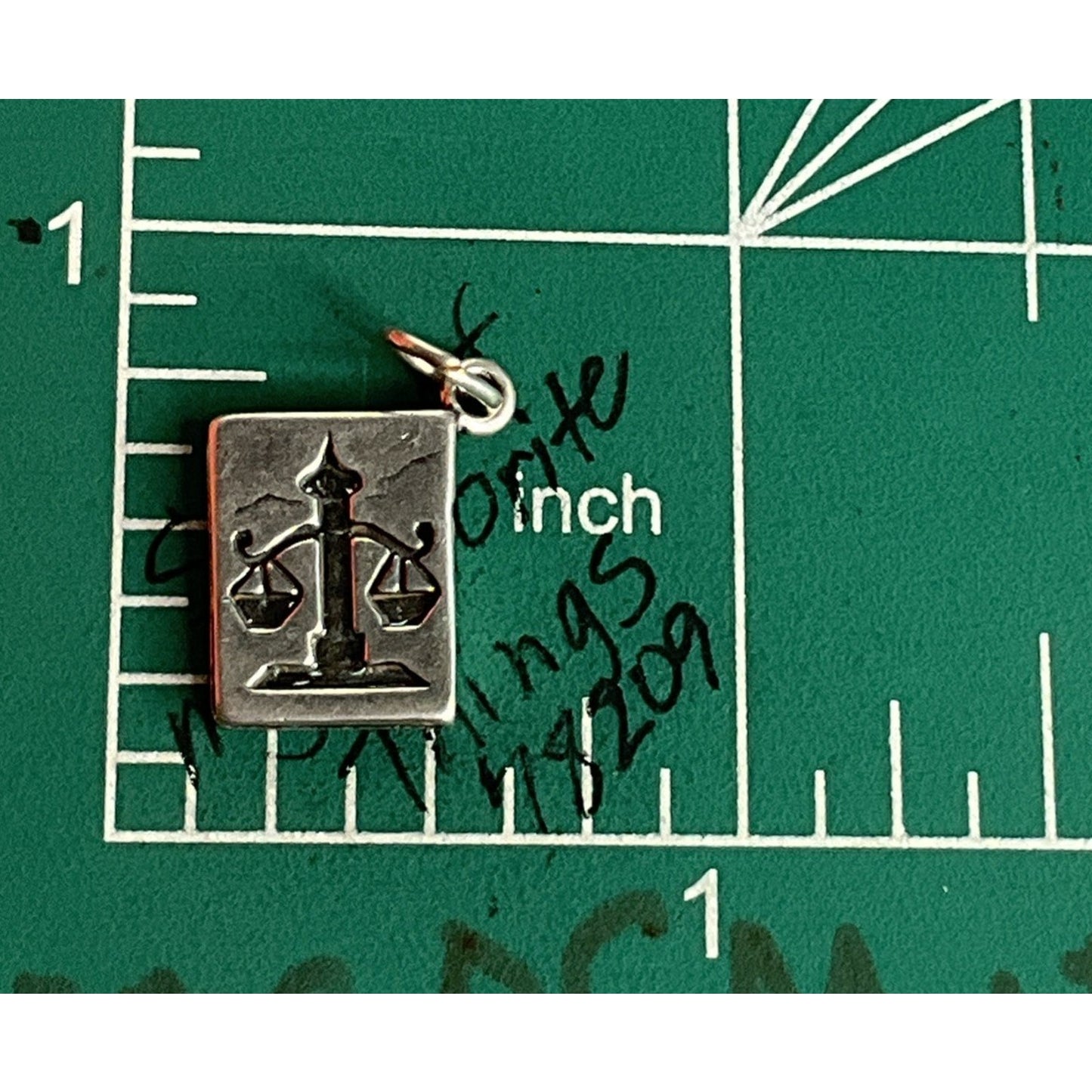 Vintage Sterling Silver LAW Book Charm
