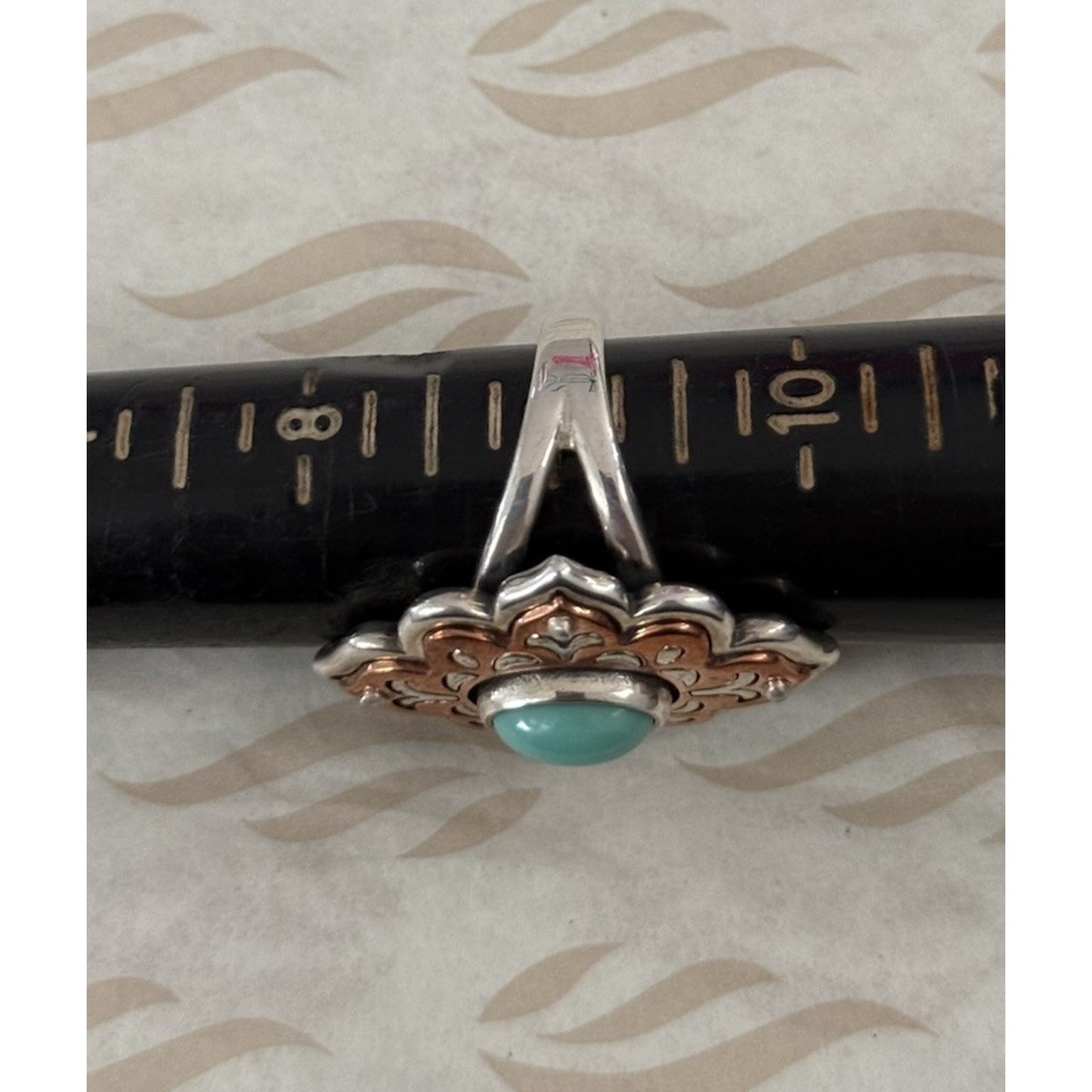Or owned James Avery Retired Silver Tangier Silver Copper Turquoise Ring Size 9