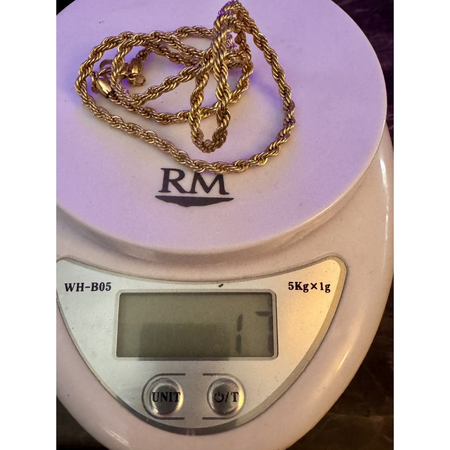 Vintage Signed AVON Gold Tone Rope Chain Necklace 20” Twisted Link 17g MINT