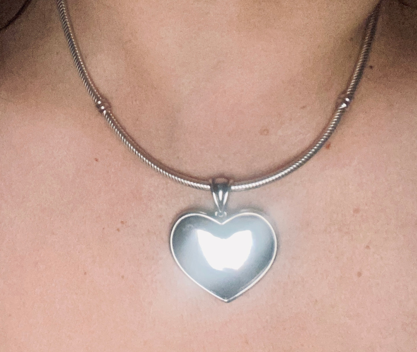 Preowned James Avery Retired Silver Puffy Bubble ORIGINAL Release Heart Pendant