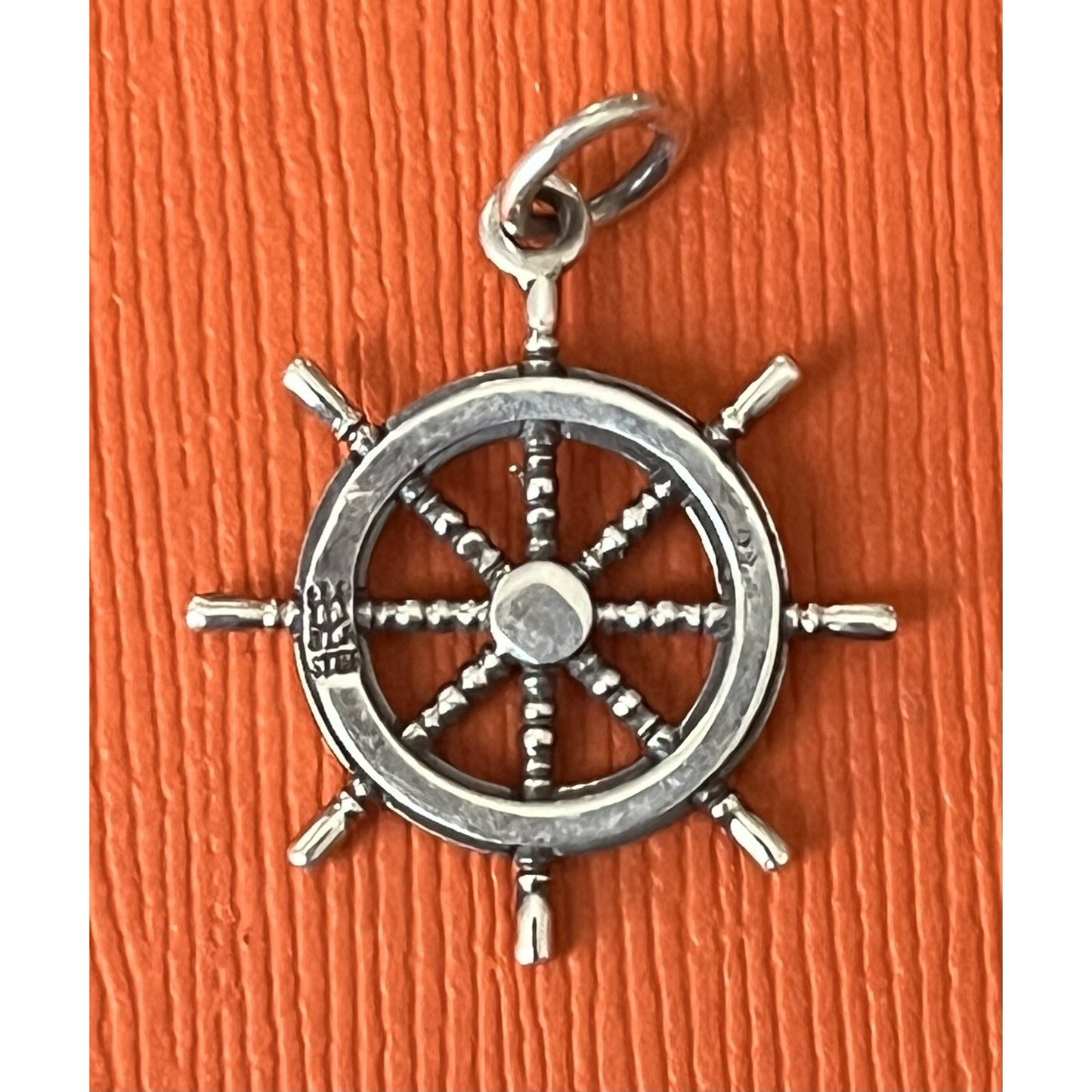 James Avery Retired Sterling Silver Ship Wheel Charm Pre-Owned