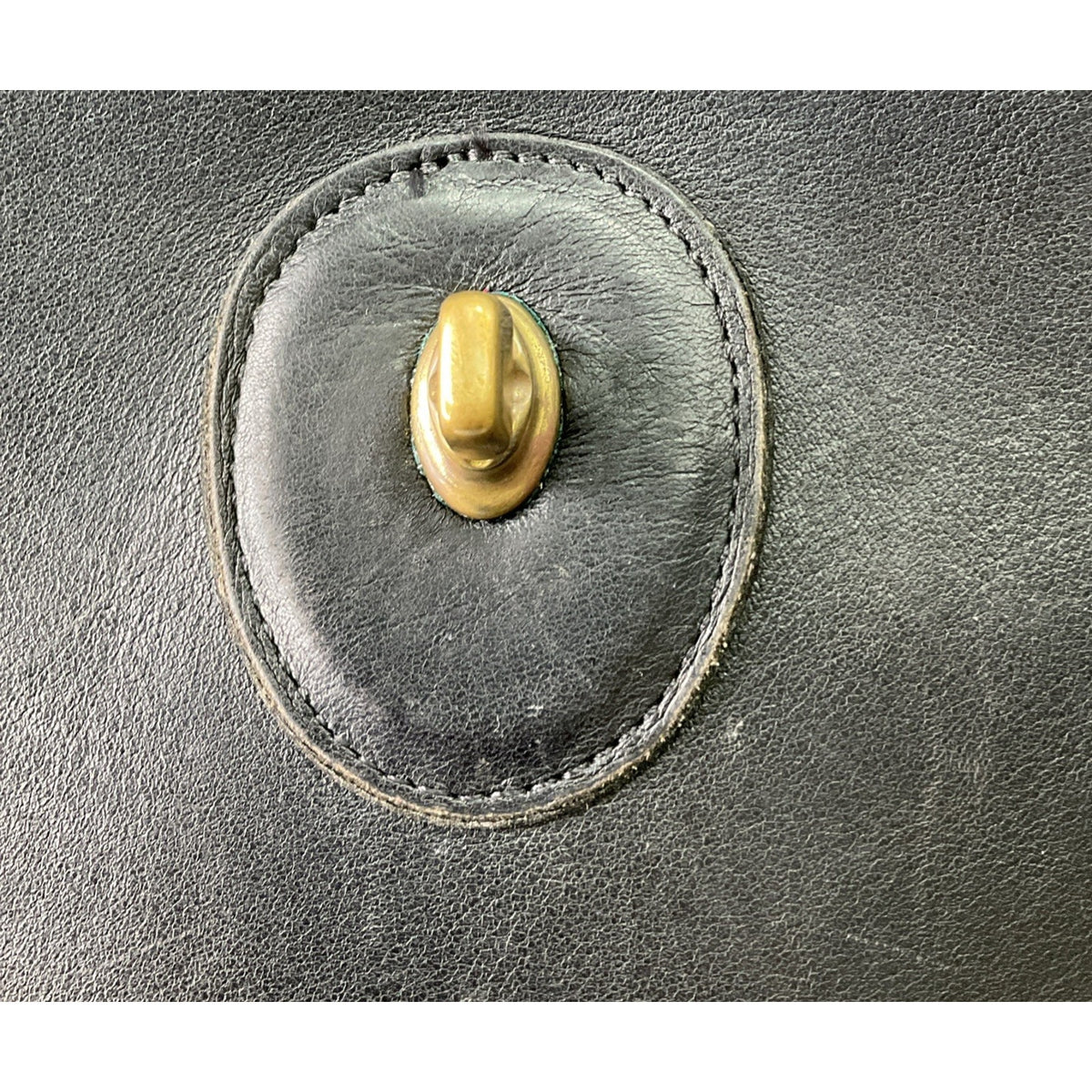 Vintage Coach Black Murphy Leather Crossbody Shoulder Bag Purse Turn Key Lock