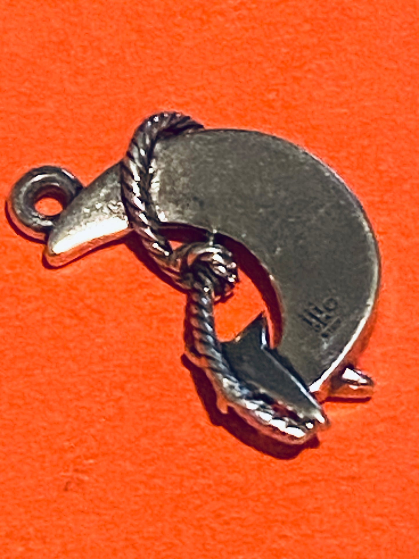 Preowned James Avery Retired Rare Silver Lasso Rope The Moon and Stars Charm