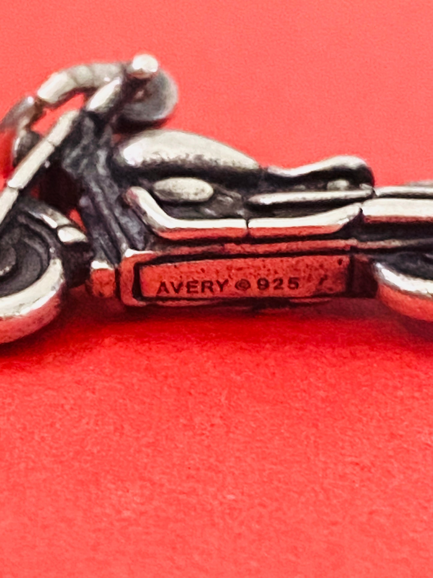 Preowned James Avery Retired Silver Motorcycle Charm