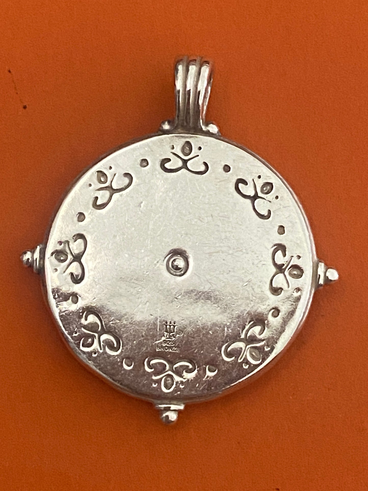 Pre-Owned James Avery HTF Silver and Bronze Scrolled Butterfly Pendant