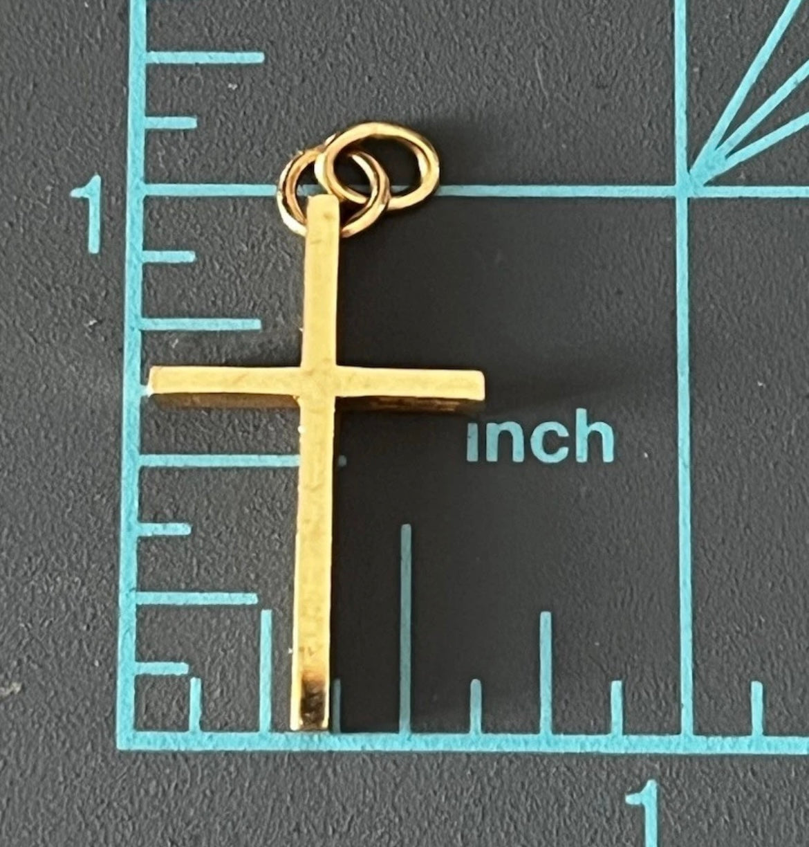 Preowned James Avery Retired 14k Gold Deep Latin Cross Pendant 1” 3g