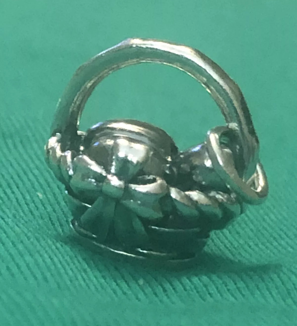 Preowned James Avery Silver RETIRED 🐣 Easter Basket With Eggs 🐣 Charm