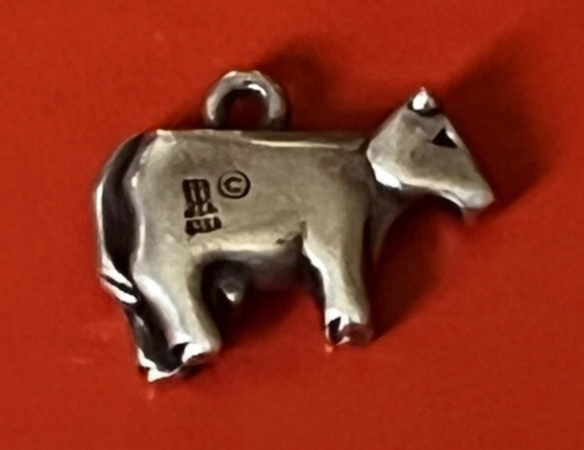 Preowned James Avery Retired Sterling Silver 3D Cow Charm