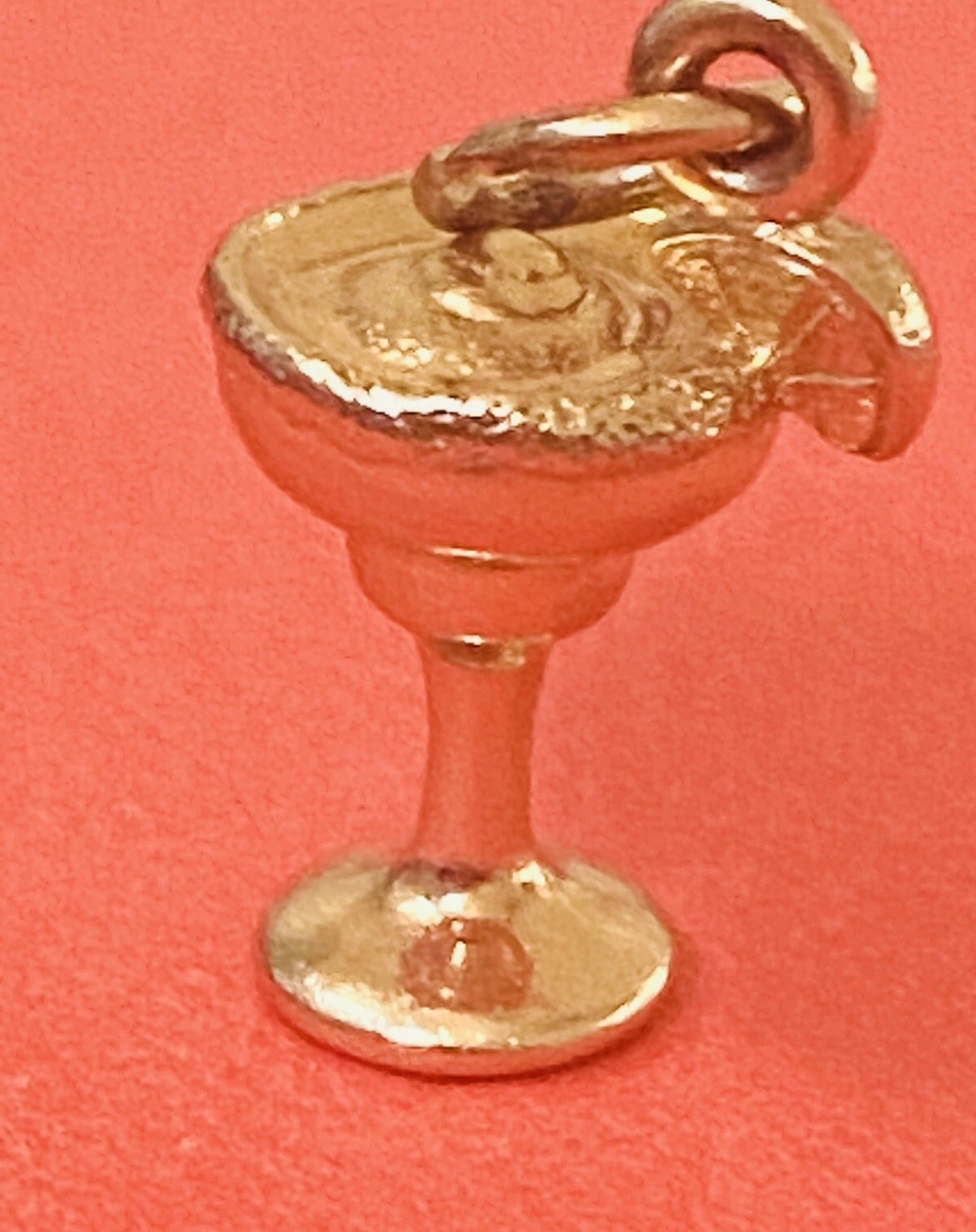 Preowned James Avery Retired Rare 14k Gold Margarita Glass Charm